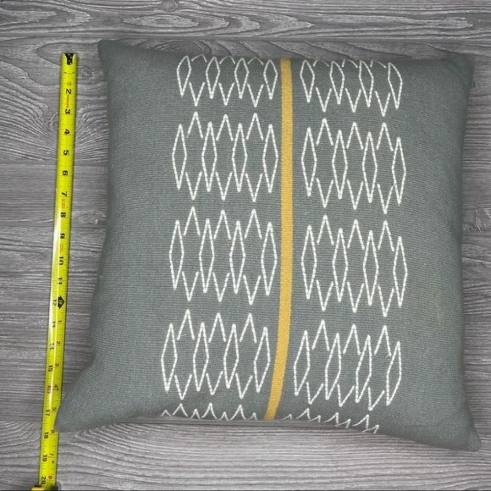 2 west elm pillow covers w/ feather pillow Aztec design decoration 16x16 & 18x18